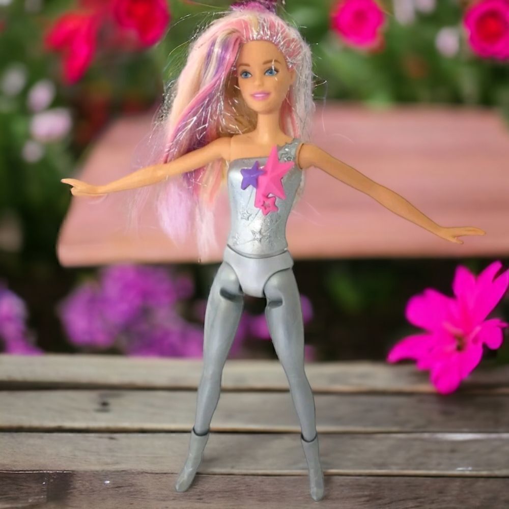 Barbie Starlight Galactic Adventure Doll Silvery No Clothes Sparkly Hair 2013. C